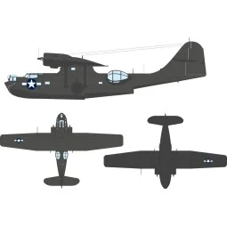 PBY-5A US national insignia (stars & bars) for Eduard / Revell, 1/4...