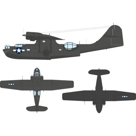 PBY-5A US national insignia (stars & bars) for Eduard / Revell, 1/4...