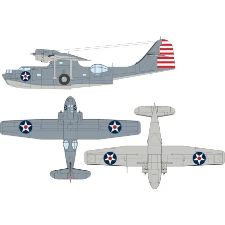 PBY-5A US national insignia (stars w/ red center) for Eduard / Reve...