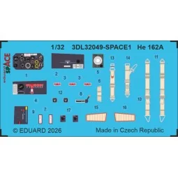 He 162A SPACE for Hobby 2000, 1/32 - Eduard Accessories 3DL32049