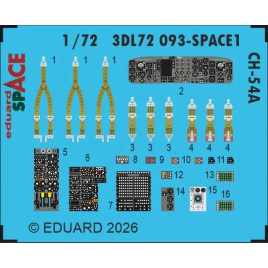 CH-54A SPACE for ICM, 1/72 - Eduard Accessories 3DL72093 CH-54A SPACE for ICM, 1/72 - Eduard Accessories 3DL72093