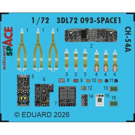 CH-54A SPACE for ICM, 1/72 - Eduard Accessories 3DL72093