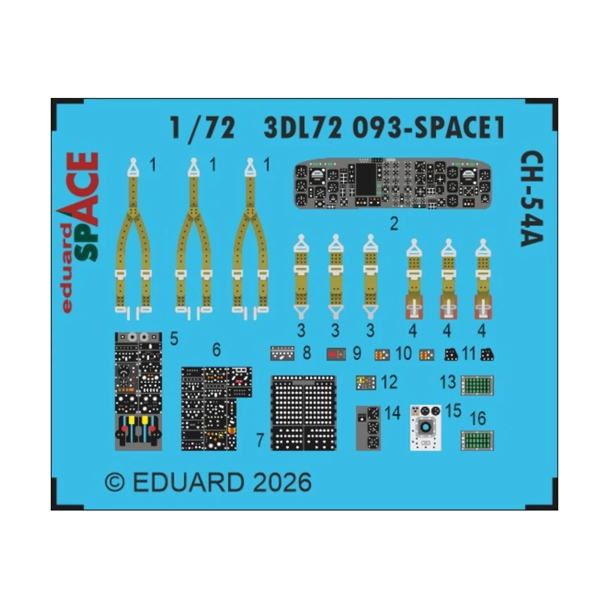 CH-54A SPACE for ICM, 1/72 - Eduard Accessories 3DL72093 CH-54A SPACE for ICM, 1/72 - Eduard Accessories 3DL72093