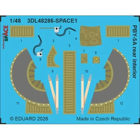 PBY-5A rear interior SPACE for Eduard / Revell, 1/48 - Eduard Acces...