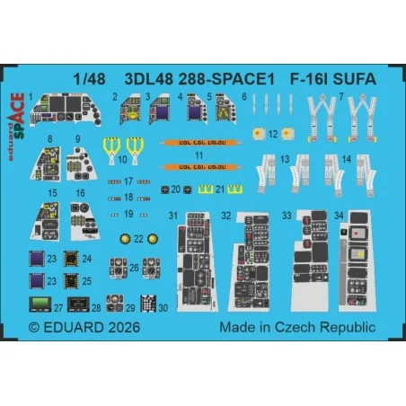 F-16I SUFA SPACE for Kinetic, 1/48 - Eduard Accessories 3DL48288