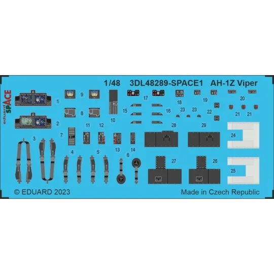 AH-1Z Viper SPACE for Hobby 2000, 1/48 - Eduard Accessories 3DL48289