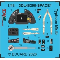 Typhoon Mk.Ib SPACE for Hasegawa / Hobby 2000, 1/48 - Eduard Access...