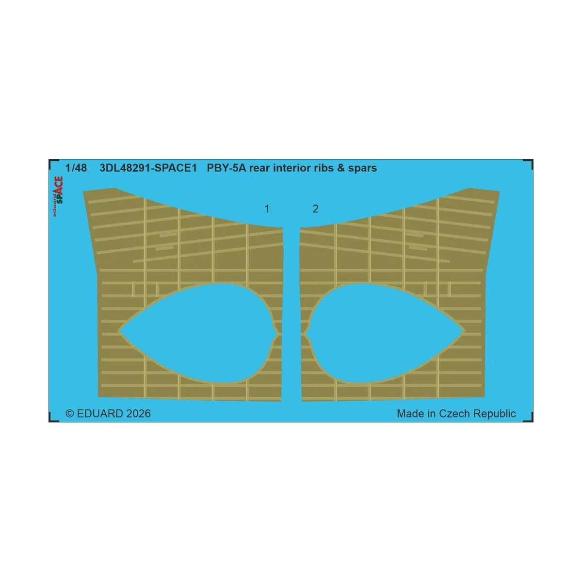 PBY-5A rear interior ribs & spars SPACE for ICM, 1/48 - Eduard Acce... PBY-5A rear interior ribs & spars SPACE for ICM, 1/48 - Eduard Acce...