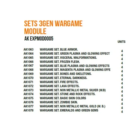 Sets 3gen Wargame Module - AK Interactive AK EXPMOD0005 Sets 3gen Wargame Module - AK Interactive AK EXPMOD0005