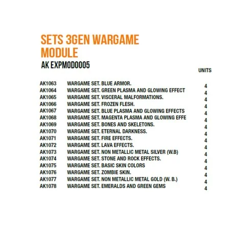 Sets 3gen Wargame Module - AK Interactive AK EXPMOD0005