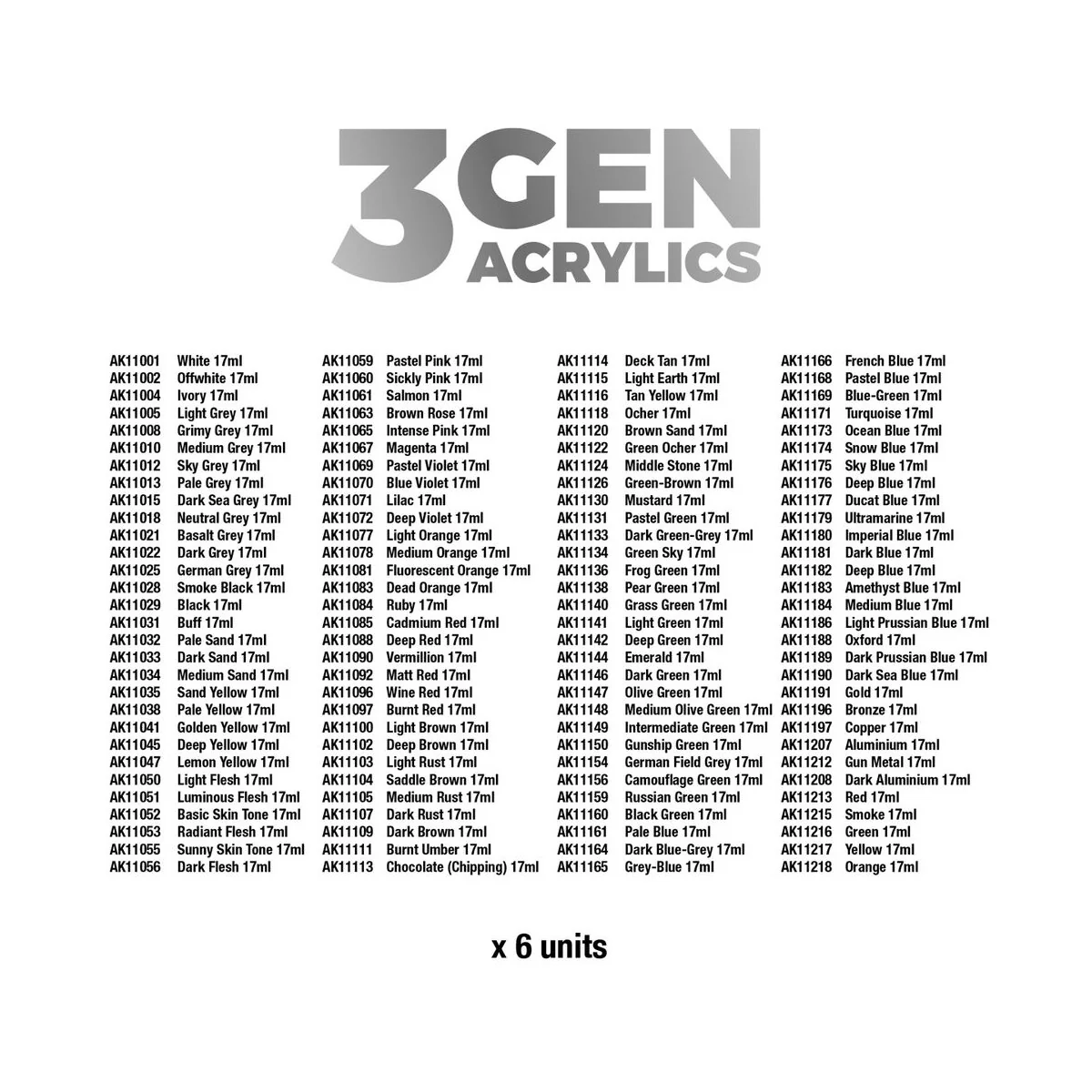 120 Generic Colors Module - AK Interactive AK EXPMOD0008 120 Generic Colors Module - AK Interactive AK EXPMOD0008