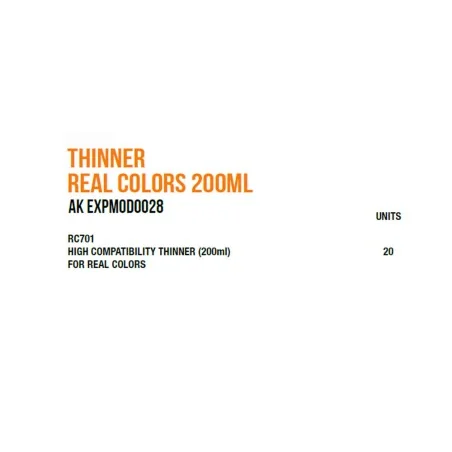 Thinner Real Colors 200 ml. Module - AK Interactive AK EXPMOD0028