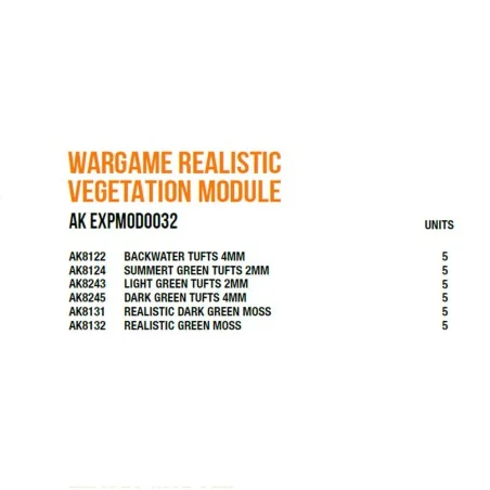 Wargame Realistic Vegetation Module - AK Interactive AK EXPMOD0032