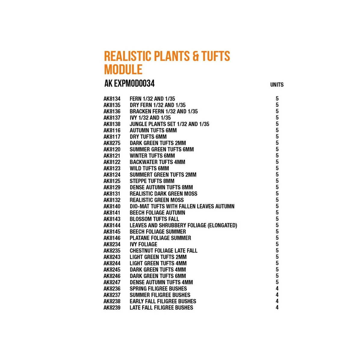 Realistic Plants & Tufts Module - AK Interactive AK EXPMOD0034 Realistic Plants & Tufts Module - AK Interactive AK EXPMOD0034