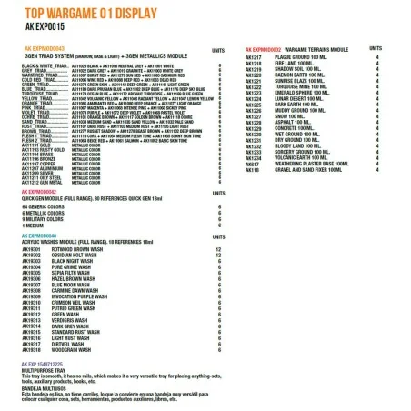 Top Wargame 01 Display - AK Interactive AK EXP0015