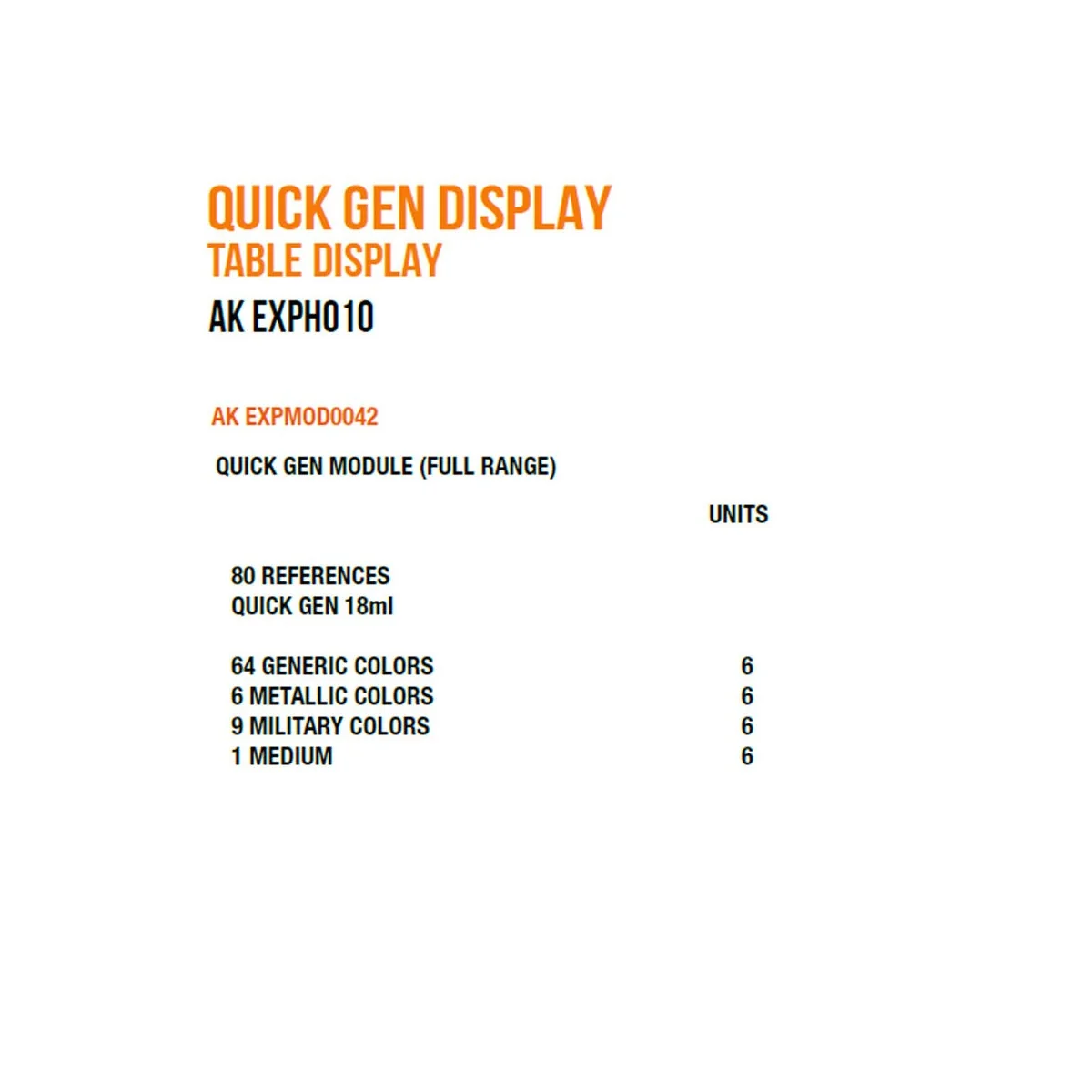 Quick gen Display - AK Interactive AK EXPH010