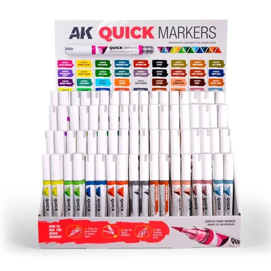Cardboard Display Quick Markers - AK Interactive AKMQ151 Cardboard Display Quick Markers - AK Interactive AKMQ151