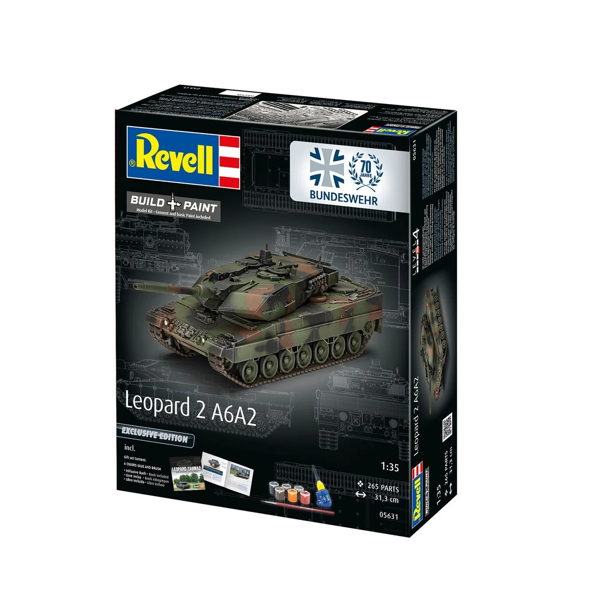 70 Jahre Bundeswehr: Leopard 2 A6A2 Exclusive Edi, 1/35 - Revell 05631 70 Jahre Bundeswehr: Leopard 2 A6A2 Exclusive Edi, 1/35 - Revell 05631
