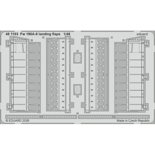 Fw 190A-8 landing flaps for Hobby Boss, 1/48 - Eduard Accessories 4...