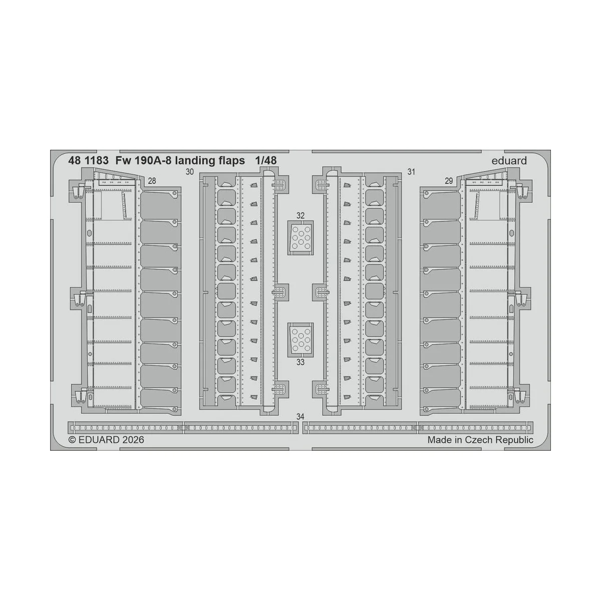 Fw 190A-8 landing flaps for Hobby Boss, 1/48 - Eduard Accessories 4...
