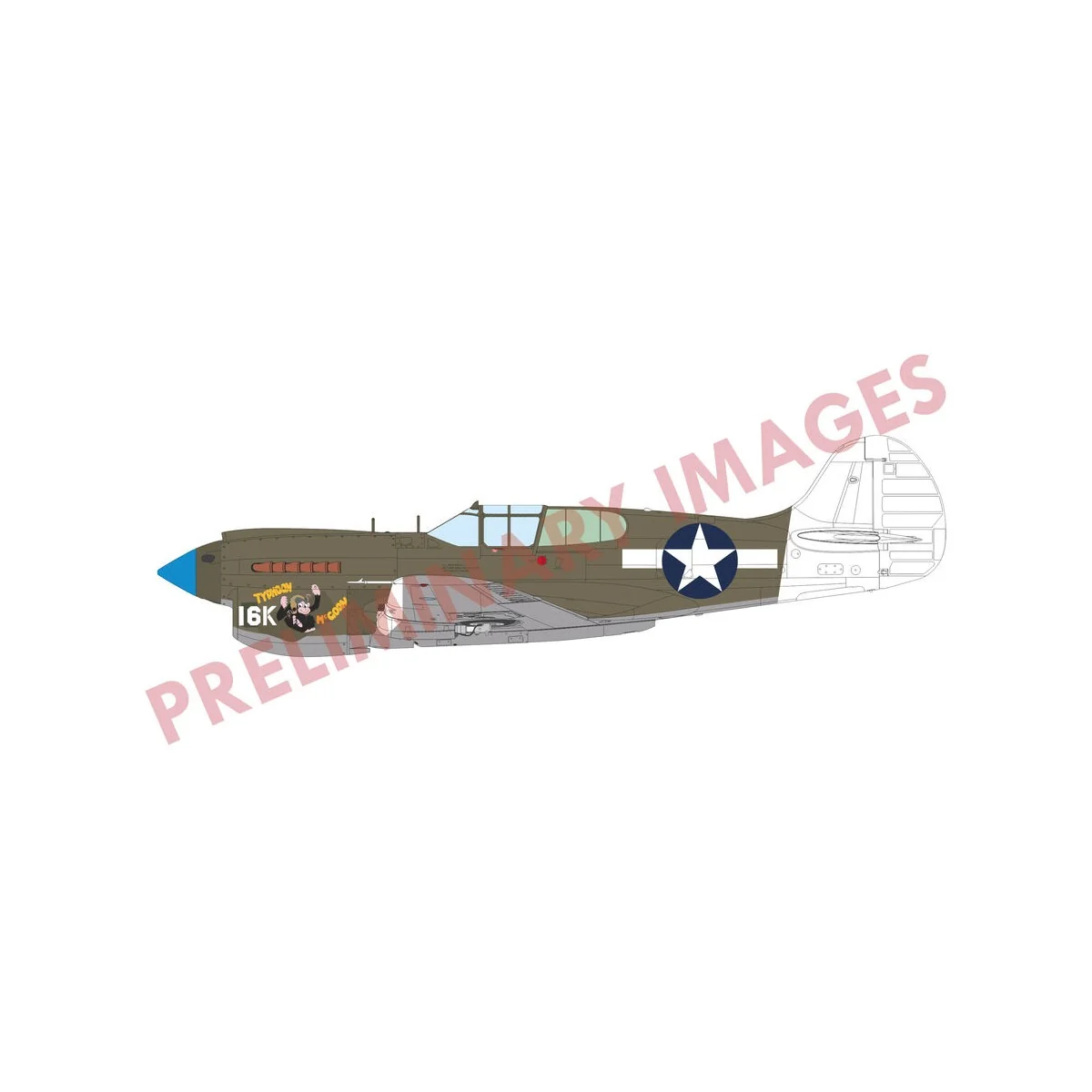 P-40K short tail, 1/48 - Eduard Plastic Kits 82243