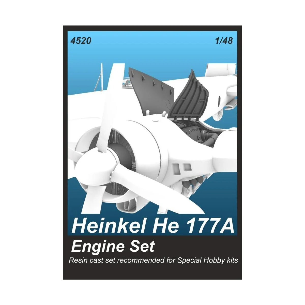 Heinkel He 177A Engine set for Special Hobby, 1/48 - CMK 129-4520 Heinkel He 177A Engine set for Special Hobby, 1/48 - CMK 129-4520