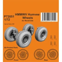 HMMWV Humvee Wheels for Revell, 1/72 - CMK 129-P72051
