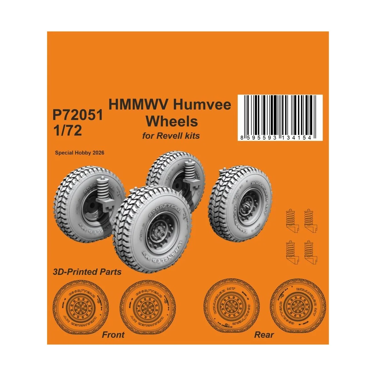 HMMWV Humvee Wheels for Revell, 1/72 - CMK 129-P72051