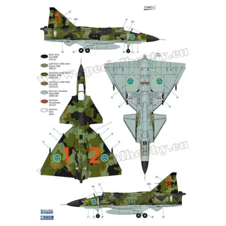 JA-37 Viggen Fighter, 1/72 - Special Hobby 100-SH72384