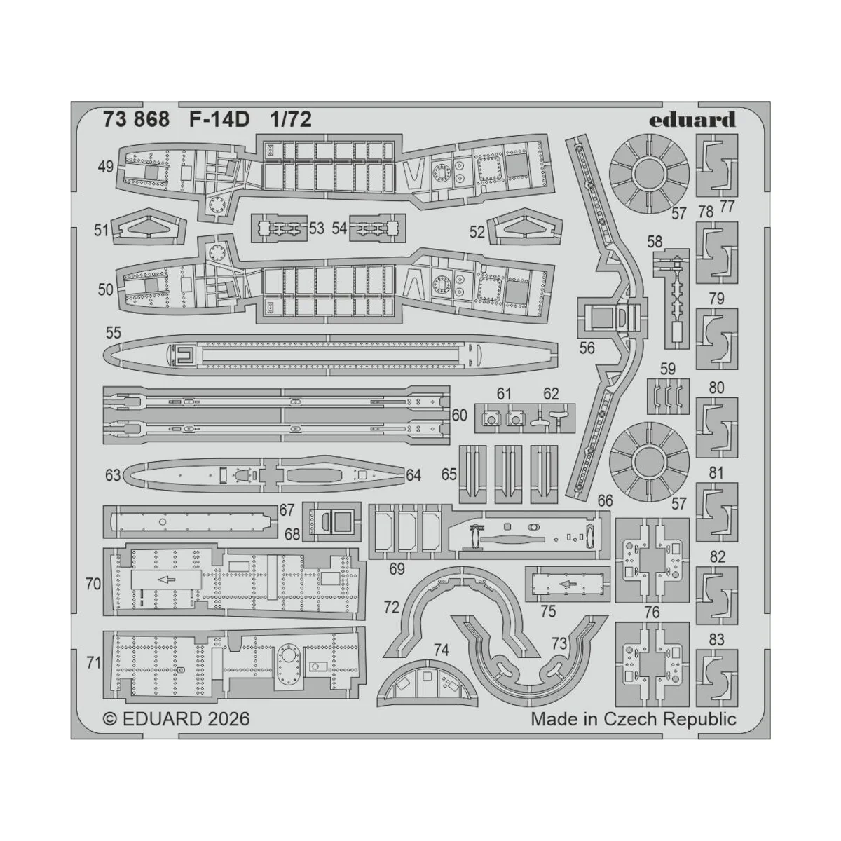 F-14D for Tamiya, 1/72 - Eduard Accessories BIG72193 F-14D for Tamiya, 1/72 - Eduard Accessories BIG72193
