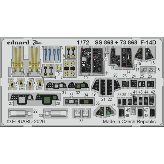 F-14D for Tamiya, 1/72 - Eduard Accessories BIG72193 F-14D for Tamiya, 1/72 - Eduard Accessories BIG72193