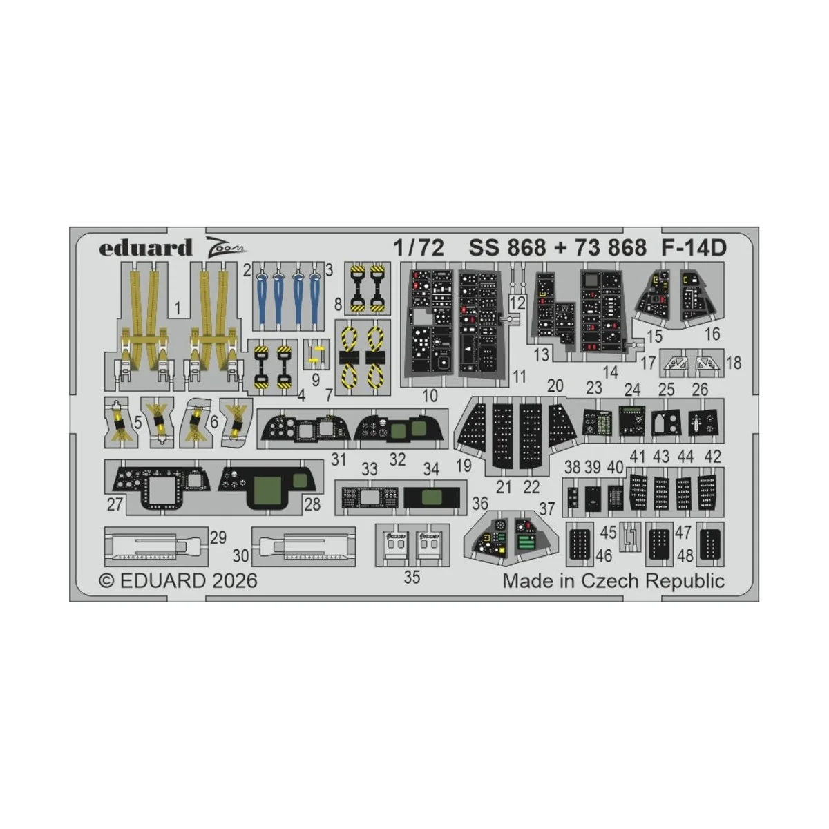 F-14D for Tamiya, 1/72 - Eduard Accessories BIG72193 F-14D for Tamiya, 1/72 - Eduard Accessories BIG72193