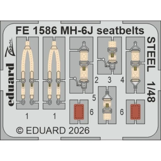 MH-6J for ICM, 1/48 - Eduard Accessories BIG49478 MH-6J for ICM, 1/48 - Eduard Accessories BIG49478