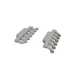Spitfire Mk.IX exhaust stacks rounded PRINT for Airfix, 1/48 - Edua...