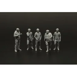 Aeroclub members-5 figures (3D print), 1/144 - Brengun BRL144208