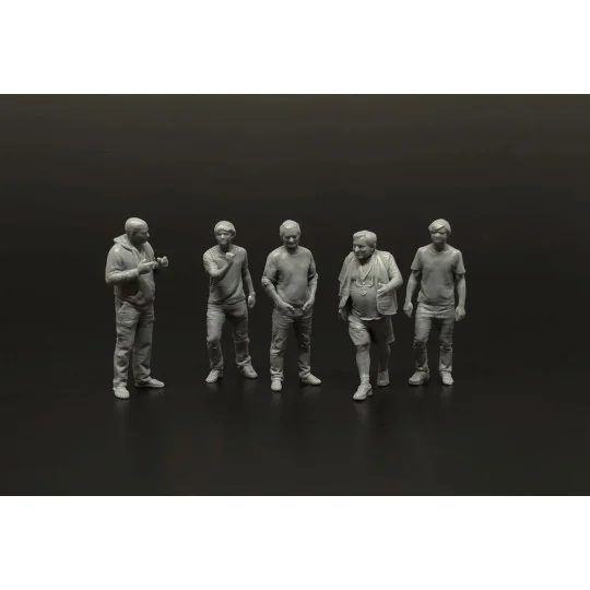 Aeroclub members-5 figures (3D print), 1/144 - Brengun BRL144208 Aeroclub members-5 figures (3D print), 1/144 - Brengun BRL144208