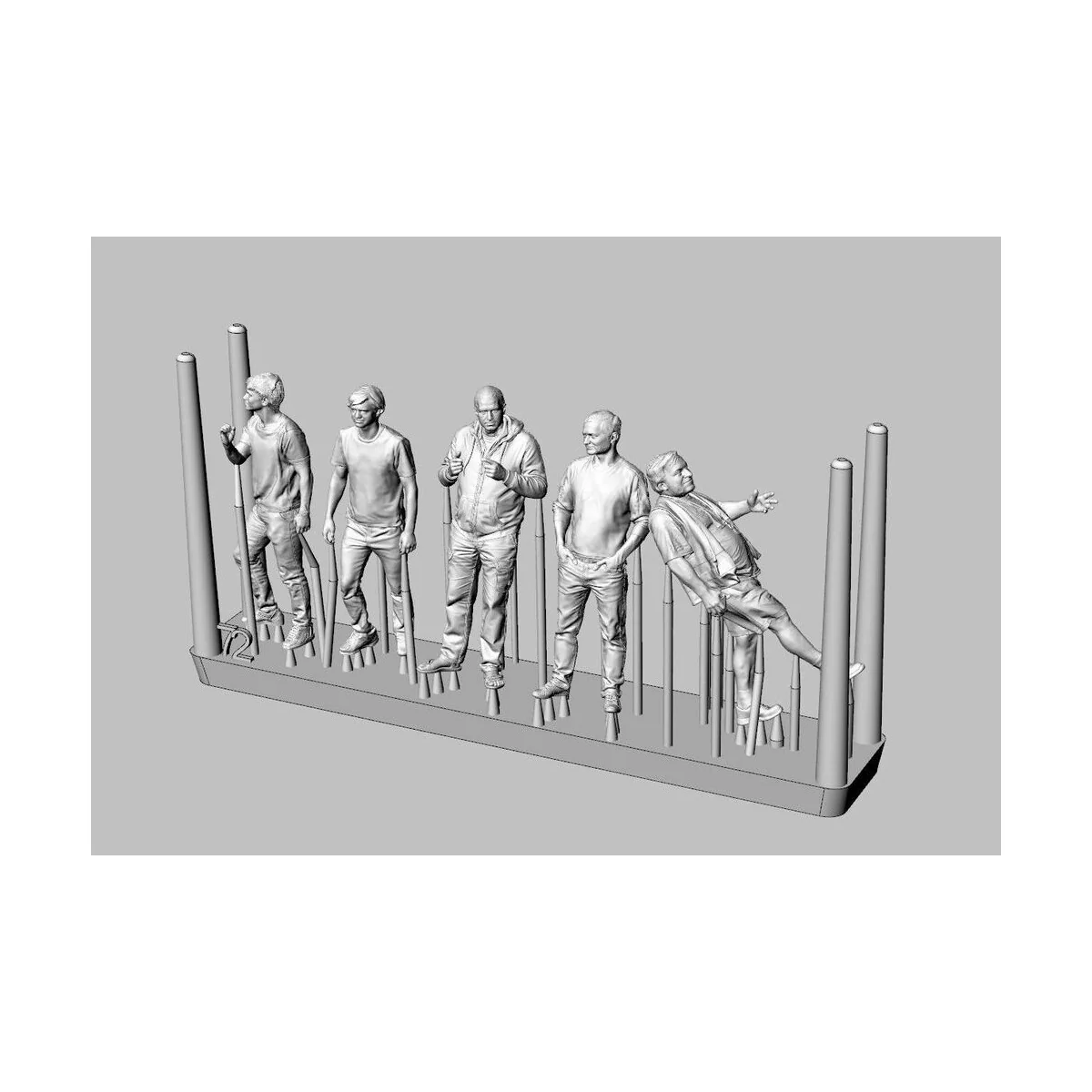 Aeroclub members-5 figures (3D print), 1/72 - Brengun BRL72302 Aeroclub members-5 figures (3D print), 1/72 - Brengun BRL72302