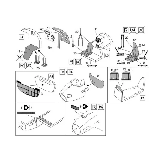 Mosquito B MK.IV for Hasegawa, 1/72 - Brengun BRL72301 Mosquito B MK.IV for Hasegawa, 1/72 - Brengun BRL72301