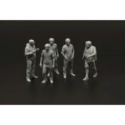 Aeroclub members-5 figures (3D print), 1/72 - Brengun BRL72302 2