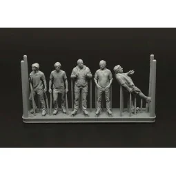 Aeroclub members-5 figures (3D print), 1/48 - Brengun BRL48188 2