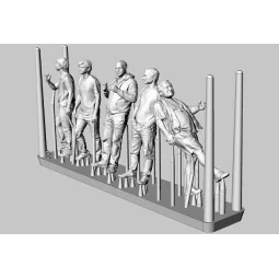 Aeroclub members-5 figures (3D print), 1/48 - Brengun BRL48188 2