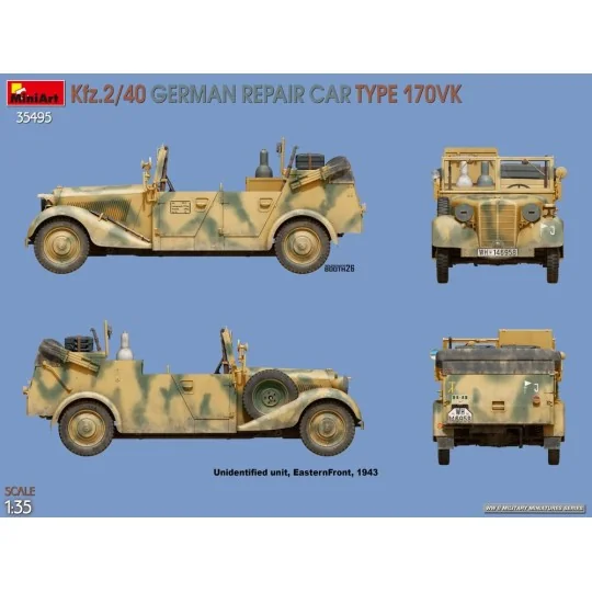 Kfz.2/40 German Repair Car Type 170VK, 1/35 - MiniArt 35495 Kfz.2/40 German Repair Car Type 170VK, 1/35 - MiniArt 35495