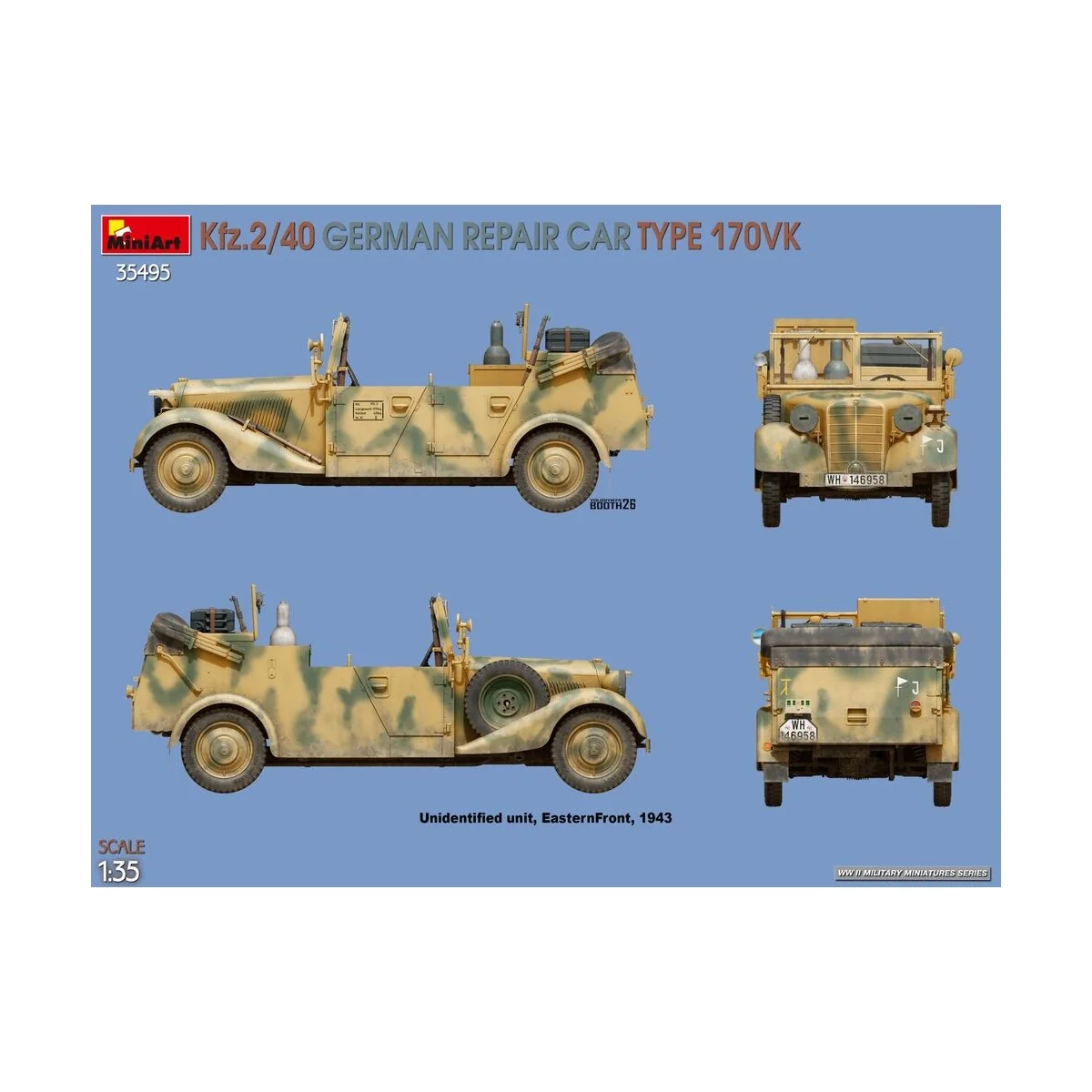 Kfz.2/40 German Repair Car Type 170VK, 1/35 - MiniArt 35495 Kfz.2/40 German Repair Car Type 170VK, 1/35 - MiniArt 35495