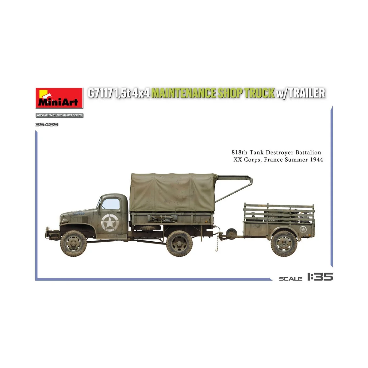 G7117 1, 5t 4x4 Maintenance Shop Truck w/Trailer, 1/35 - MiniArt 35498