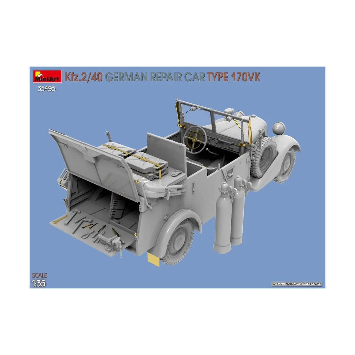 Kfz.2/40 German Repair Car Type 170VK, 1/35 - MiniArt 35495 Kfz.2/40 German Repair Car Type 170VK, 1/35 - MiniArt 35495