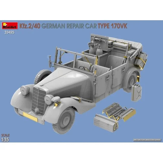 Kfz.2/40 German Repair Car Type 170VK, 1/35 - MiniArt 35495 Kfz.2/40 German Repair Car Type 170VK, 1/35 - MiniArt 35495