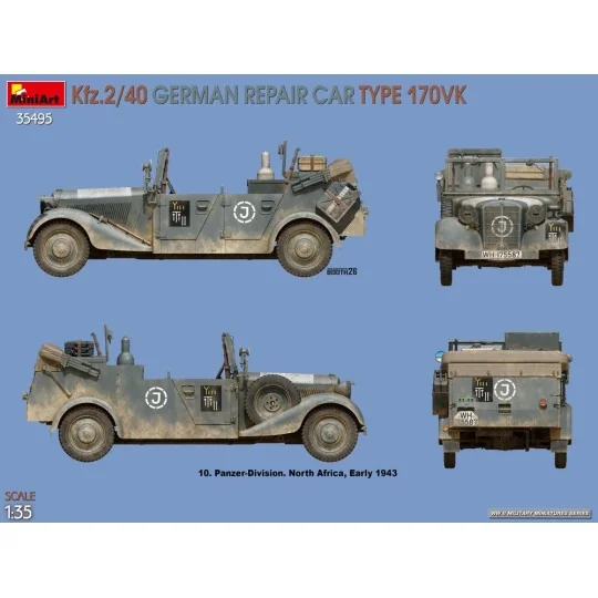 Kfz.2/40 German Repair Car Type 170VK, 1/35 - MiniArt 35495 Kfz.2/40 German Repair Car Type 170VK, 1/35 - MiniArt 35495