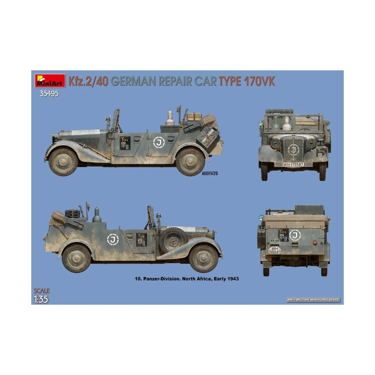 Kfz.2/40 German Repair Car Type 170VK, 1/35 - MiniArt 35495 Kfz.2/40 German Repair Car Type 170VK, 1/35 - MiniArt 35495
