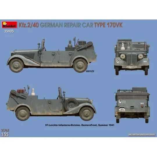 Kfz.2/40 German Repair Car Type 170VK, 1/35 - MiniArt 35495 Kfz.2/40 German Repair Car Type 170VK, 1/35 - MiniArt 35495