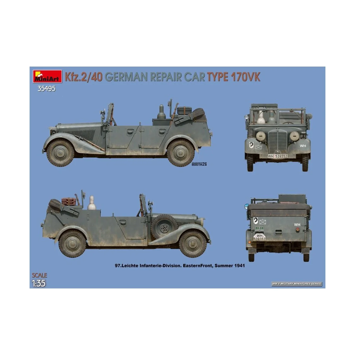 Kfz.2/40 German Repair Car Type 170VK, 1/35 - MiniArt 35495 Kfz.2/40 German Repair Car Type 170VK, 1/35 - MiniArt 35495